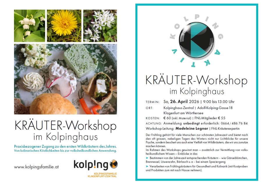 Flyer Kräuter-Workshop im Kolpinghaus